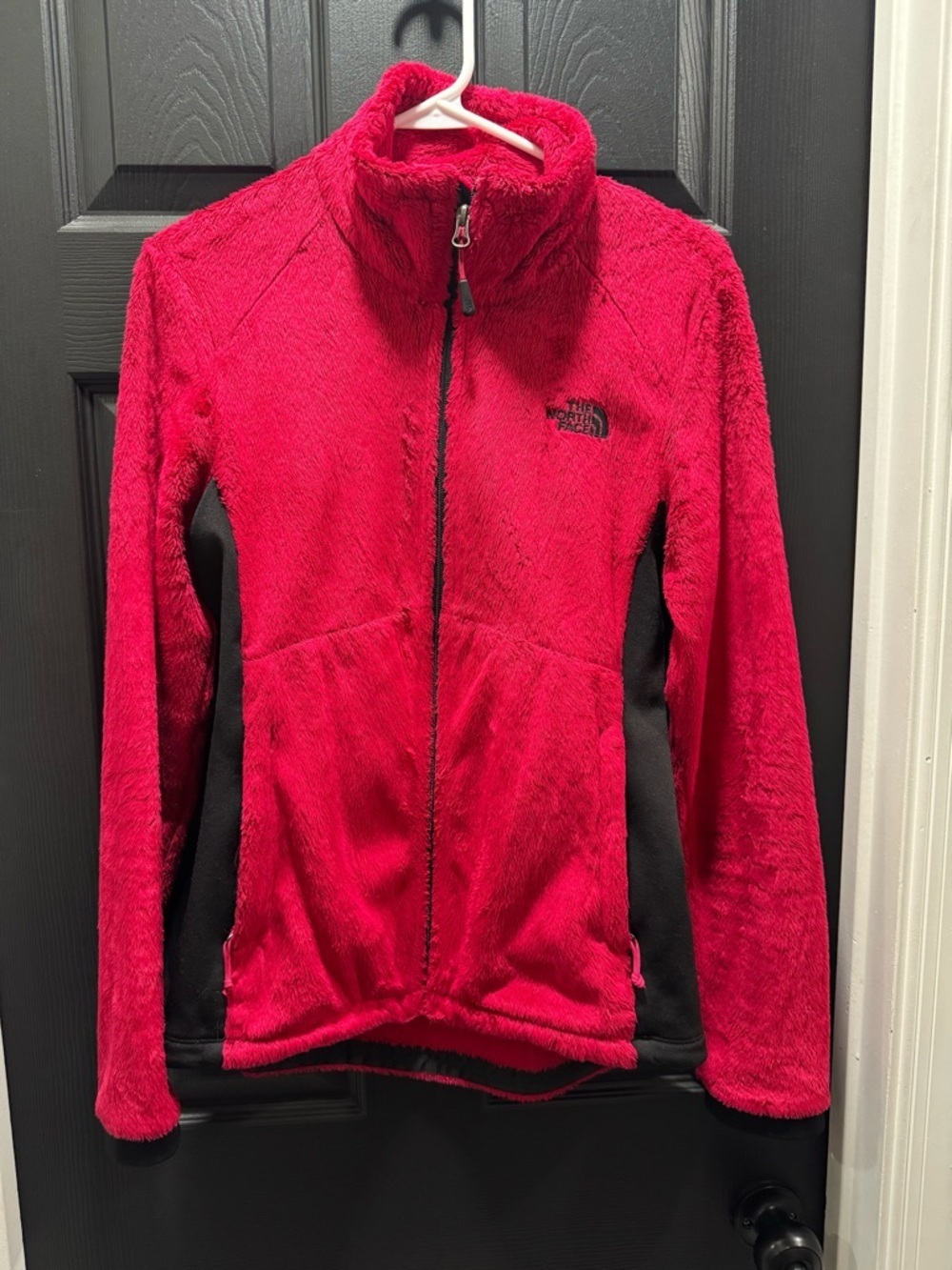 The North Face Hot Pink Fleece Jacket with Black Panels